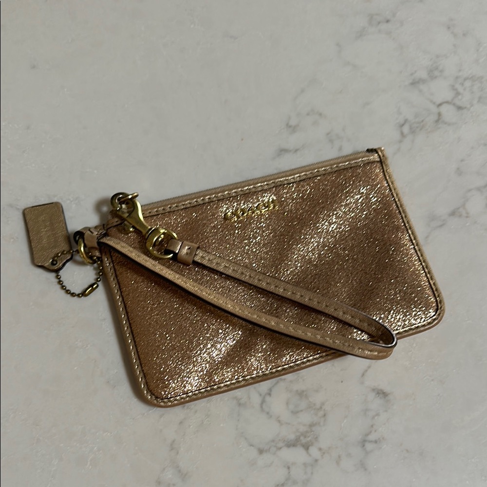 Coach Gold Wristlet